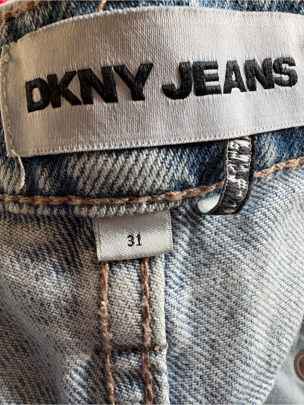 DKNY Light Blue Wide-Leg Studded Jeans - Picture 5 of 5